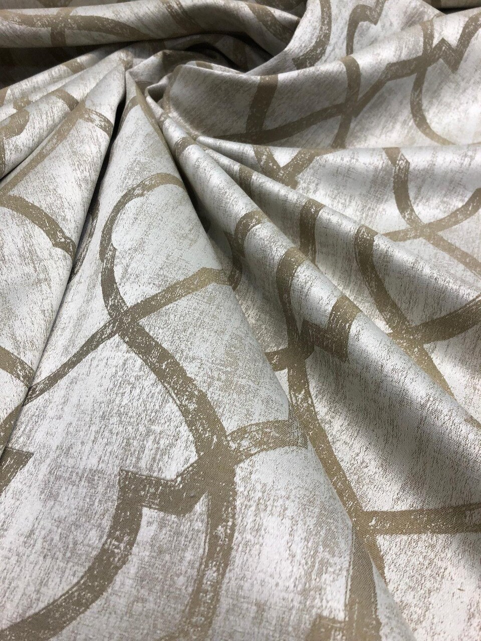 1 Yard ZOCALO PLAZA Drapery Fabric Latte Latticework 57 Inches Wide